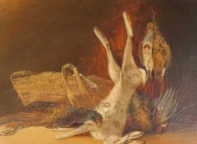 Lot 37 - 19thC British School. Dead game, oil, 16.5cm x...