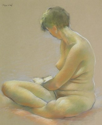 Lot 94 - R Maxwell Wood (20thC). Nude with novel,...