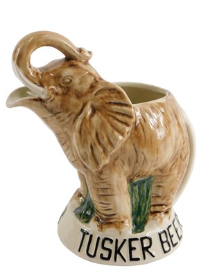 Lot 115 - A Drostdy ware African Tusker beer jug,...