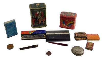 Lot 150 - 20thC wares, comprising two advertising tins,...