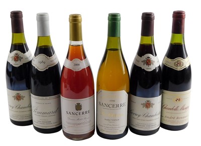 Lot 155 - Six bottles of wine, comprising a Sancerre...