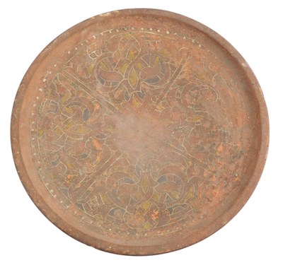 Lot 159 - A 20thC terracotta plaque, with raised floral...