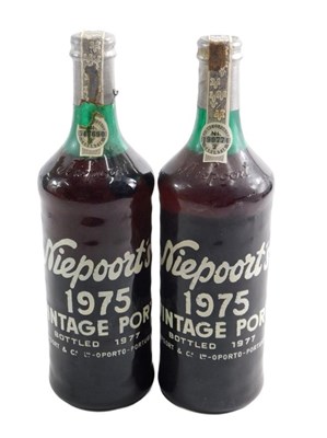 Lot 161 - Two bottles of Niepoort's 1975 vintage port,...