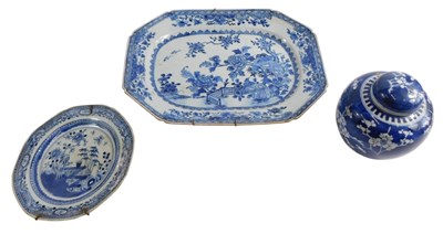 Lot 162 - 19thC Oriental wares, comprising a prunus...
