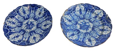 Lot 461 - A pair of early 19thC Delft blue and white...
