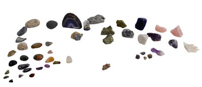Lot 168 - A group of minerals and fossils, comprising...