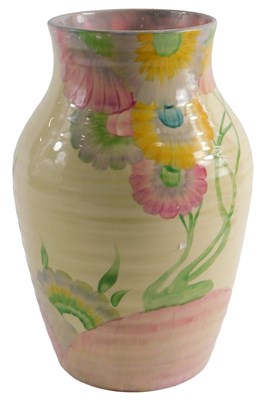 Lot 403 - A Clarice Cliff Viscaria vase, decorated on a...