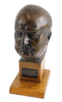 Lot 10 - D Clemens. Bust of Winston Churchill, the Jack...