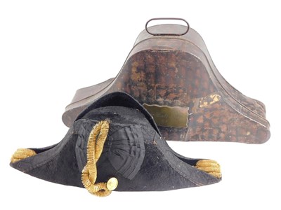 Lot 12 - A Jolif & Sons Naval officer's bicorn hat,...