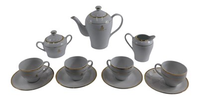 Lot 195 - A white porcelain part tea set, with gilded...
