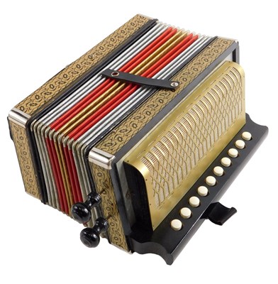 Lot 215 - A Hohner German accordion, boxed.