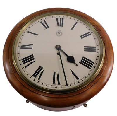 Lot 8 - An Elliott mahogany RAF wall clock, with a...