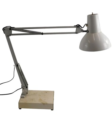 Lot 218 - A white painted Anglepoise inspection lamp,...