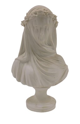Lot 233 - A Continental bisque porcelain bust of the...