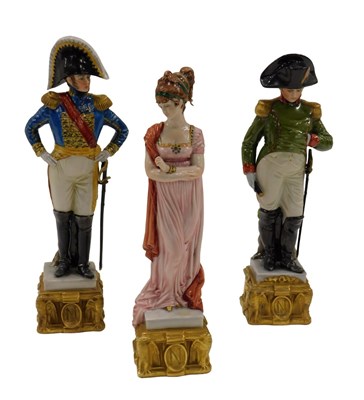 Lot 234 - A set of three Capodimonte figures by B Merti,...