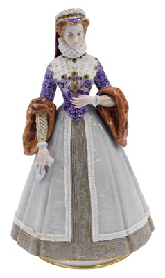 Lot 236 - A Capodimonte porcelain figure of Elizabeth of...