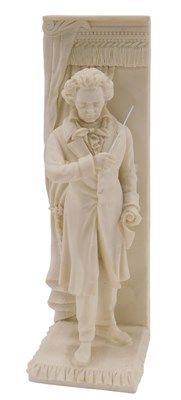 Lot 253 - A resin figure of composer, possibly Beethoven,...