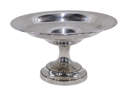 Lot 53 - A George V silver circular comport, raised on...