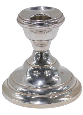 Lot 59 - A George V silver dwarf candlestick, of...