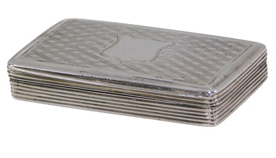 Lot 69 - A Victorian silver snuff box, of oblong design...