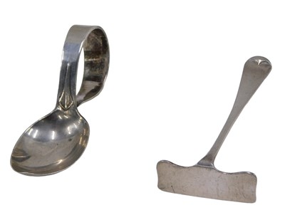 Lot 72 - A George V silver child's pusher and feeding...