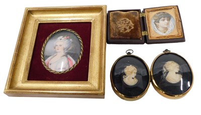 Lot 83 - A miniature of Marie Antoinette signed Rene,...