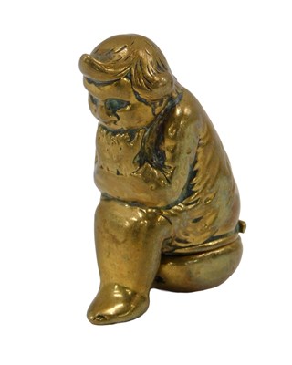 Lot 87 - A Victorian brass Vesta case, in the form of a...