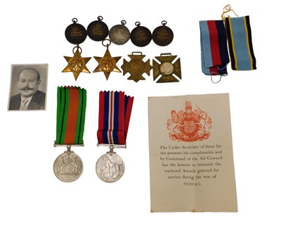 Lot 21 - WWII Aircrew Europe medal group, comprising...