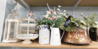 Lot 2009 - Various enamel, copper and ceramic pots, some...