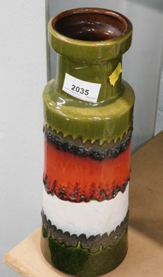Lot 2035 - A mid-century West German flower vase, glazed...