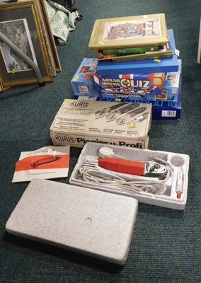 Lot 2053 - A Kuris mini fabric cutting machine, together...