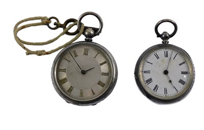 Lot 356 - Two silver pocket watches, comprising a George...