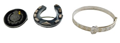 Lot 328 - Three items of silver jewellery, comprising a...