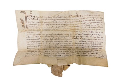 Lot 289 - A 16thC manuscript, handwritten in Gothic...