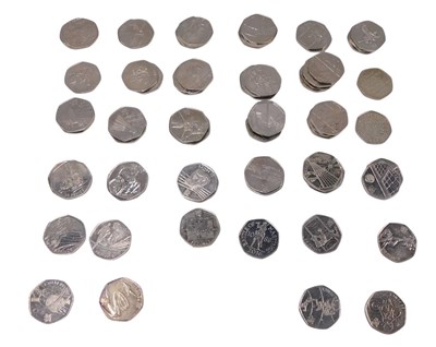 Lot 25 - A collection of fifty pence commemorative...