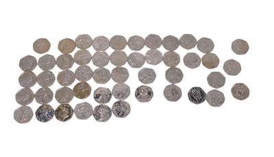 Lot 26 - A collection of fifty pence coins, mainly...