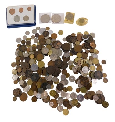 Lot 38 - British and foreign coinage, various, in a tin.