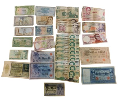 Lot 48 - A collection of foreign banknotes, including...