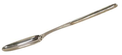 Lot 437 - A George III double marrow scoop, with bead...