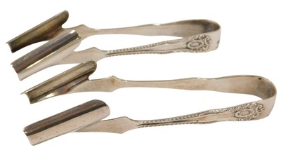 Lot 438 - Two pairs of George V silver individual...