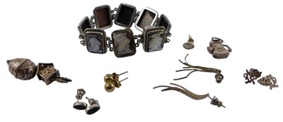 Lot 367 - Silver and other jewellery, comprising a pair...