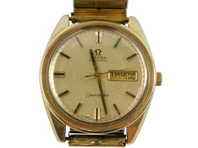 Lot 402 - An Omega Seamaster wristwatch, in gold plated...