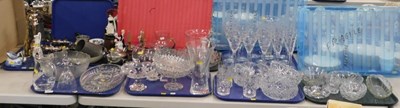 Lot 2087 - A collection of plated ware, glassware, vases,...
