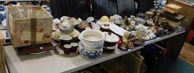 Lot 2101 - Glassware, including decanters, jugs, bowls,...