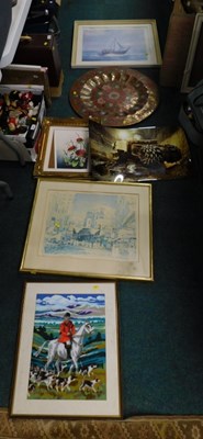 Lot 2111 - Framed pictures and prints, to include hunting...