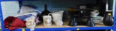 Lot 2128 - A set of black painted and Librasco kitchen...