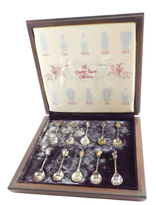 Lot 470a - The Queen's Beasts silver spoon collection,...