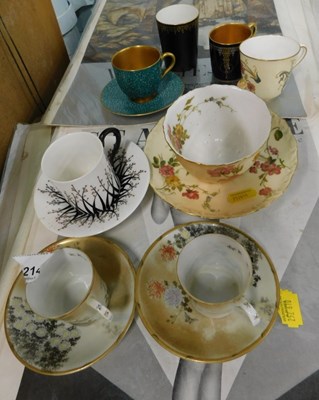 Lot 2145 - A quantity of ceramic coffee cans and saucers,...