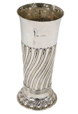 Lot 460 - A late Victorian silver flower vase, of...