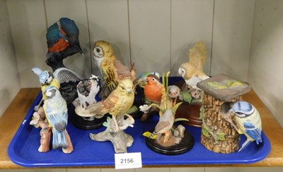Lot 2156 - Resin birds, to include Christopher Holt &...